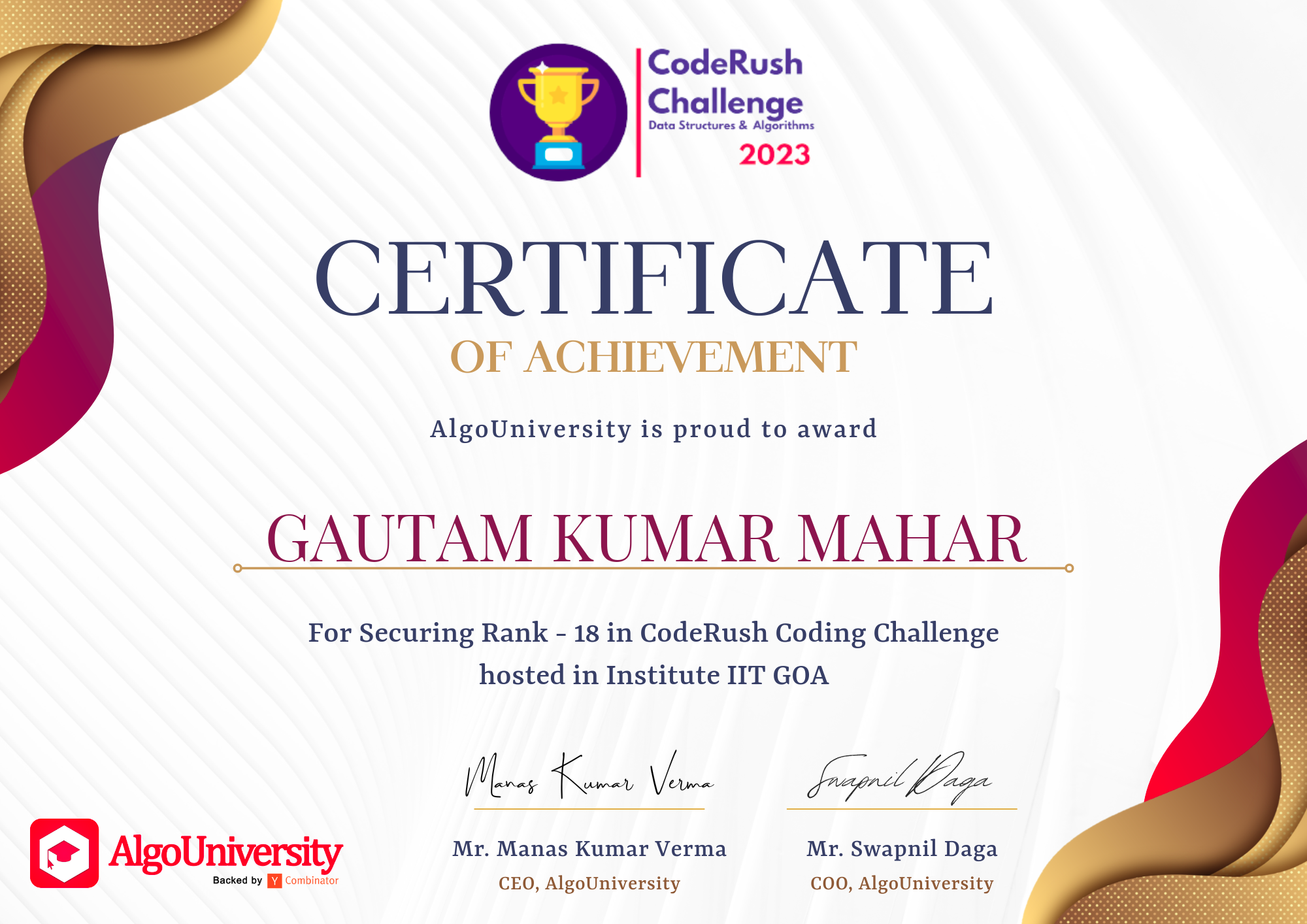 Certificate 1